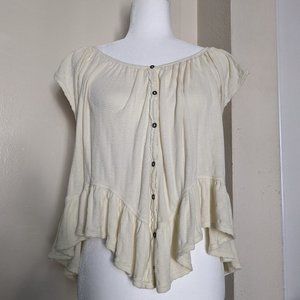 Free People Yellow Shirt